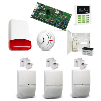 SYSTEM ALARMOWY SATEL CA-5 KPL + 3x SWAN QUAD + TI700 + TSD-1